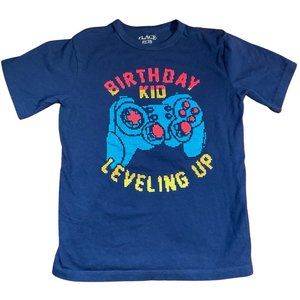 👣 5/$25 - Blue Short Sleeve Birthday Graphic Tee